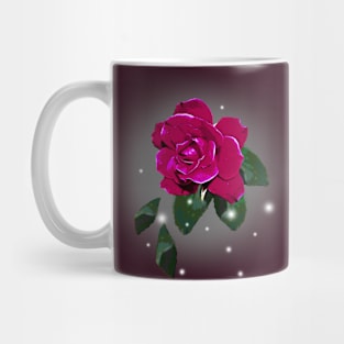 Wine Colored Rose Mug